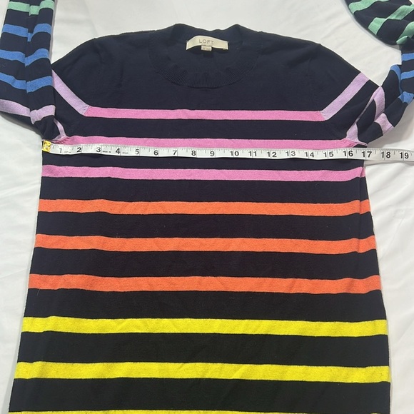 Loft rainbow stripe sweater size XS - Picture 4 of 7